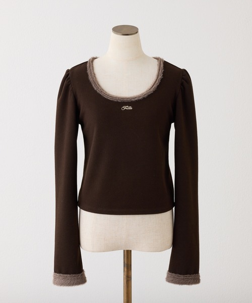 one after another NICE CLAUP（ワンアフターアナザーナイスクラップ）の「シュシュセットトップス（Tシャツ/カットソー・レディース・ブラウン/ブラック/アイボリー・FREE）」の19枚目の写真