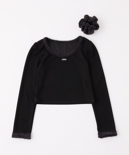 one after another NICE CLAUP（ワンアフターアナザーナイスクラップ）の「シュシュセットトップス（Tシャツ/カットソー・レディース・ブラウン/ブラック/アイボリー・FREE）」の13枚目の写真