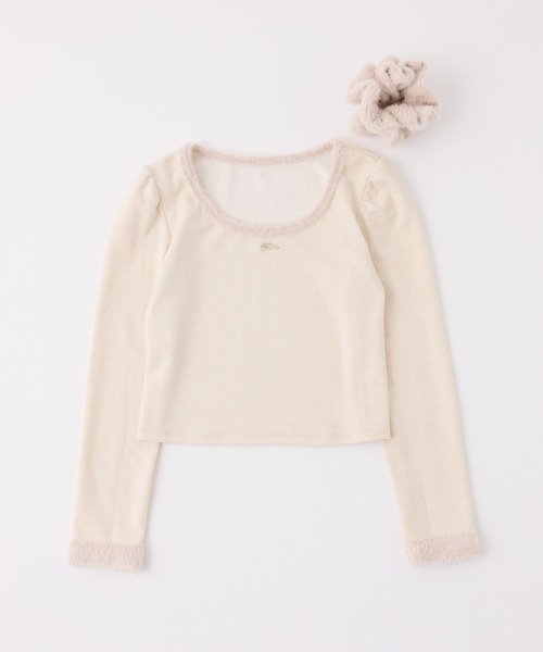 one after another NICE CLAUP（ワンアフターアナザーナイスクラップ）の「シュシュセットトップス（Tシャツ/カットソー・レディース・ブラウン/ブラック/アイボリー・FREE）」の14枚目の写真