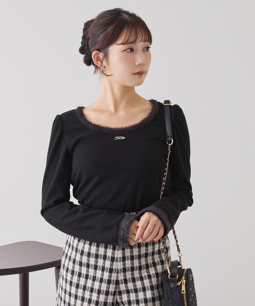 one after another NICE CLAUP（ワンアフターアナザーナイスクラップ）の「シュシュセットトップス（Tシャツ/カットソー・レディース・ブラウン/ブラック/アイボリー・FREE）」の22枚目の写真