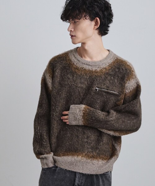 tk.TAKEO KIKUCHI（ティーケータケオキクチ）の「グラデーションニット（ニット/セーター・メンズ・ブラック/ブラウン系その他/グレー・02/03/04）」の3枚目の写真