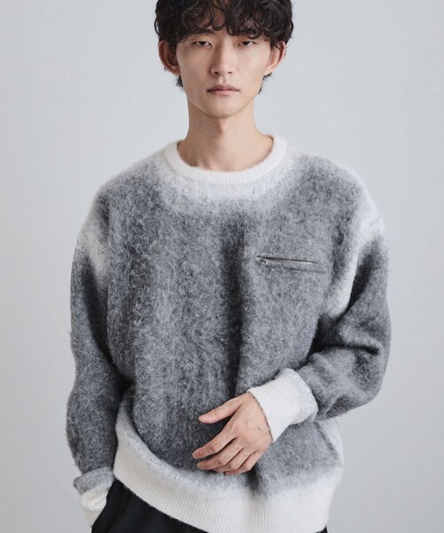 tk.TAKEO KIKUCHI（ティーケータケオキクチ）の「グラデーションニット（ニット/セーター・メンズ・ブラック/ブラウン系その他/グレー・02/03/04）」の4枚目の写真