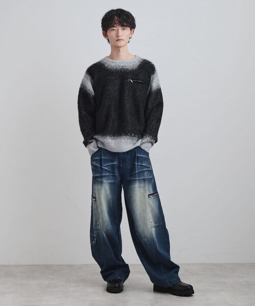 tk.TAKEO KIKUCHI（ティーケータケオキクチ）の「グラデーションニット（ニット/セーター・メンズ・ブラック/ブラウン系その他/グレー・02/03/04）」の9枚目の写真