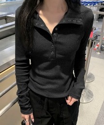 almo（アルモ）の「【TUNE】CS　ハーフボタンカットソー（Tシャツ/カットソー）」