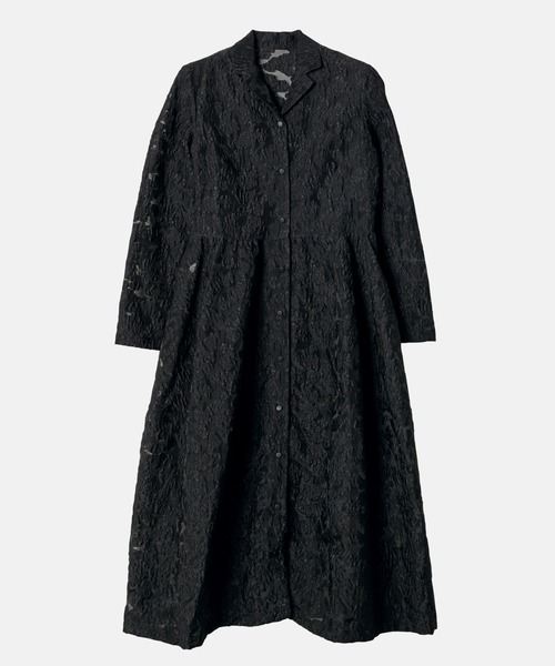 LE CIEL BLEU(ルシェルブルー)の「クラシックシアージャカードドレス / Classic Sheer Jacquard Dress(ワンピース・レディース・ブラック/チャコールグレー・36/38)」の11枚目の写真