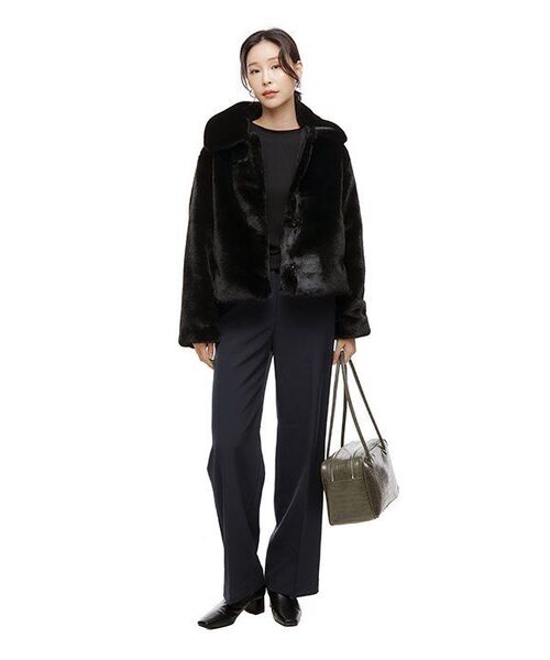 MUSINSA STANDARD WOMAN（ムシンサスタンダードウーマン）の「ウィメンズリブスリムフィット長袖Tシャツ[ブラック]（Tシャツ/カットソー・レディース・その他・SMALL/MEDIUM/LARGE/X-SMALL）」の14枚目の写真