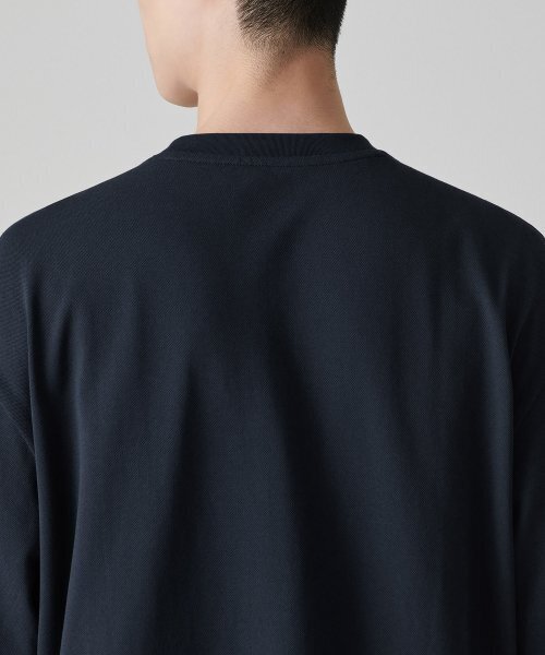 MUSINSA STANDARD（ムシンサスタンダード）の「[クールタンダード] リラックスフィットクルーネックピケTシャツ [ネイビー]（Tシャツ/カットソー・メンズ・その他・SMALL/MEDIUM/LARGE/X-LARGE/XX-LARGE/XXX-LARGE）」の4枚目の写真