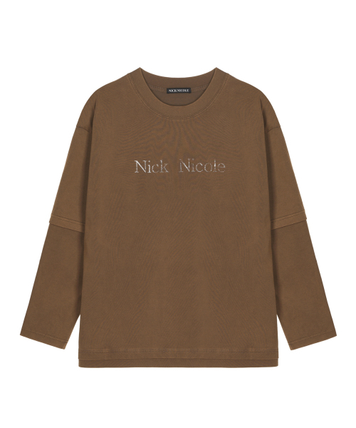 NICK&NICOLE(ニックアンドニコール)の「NICOLE DESTROYED LAYERED LONG SLEEVE TOP_BROWN(Tシャツ/カットソー・レディース・その他・FREE)」の4枚目の写真