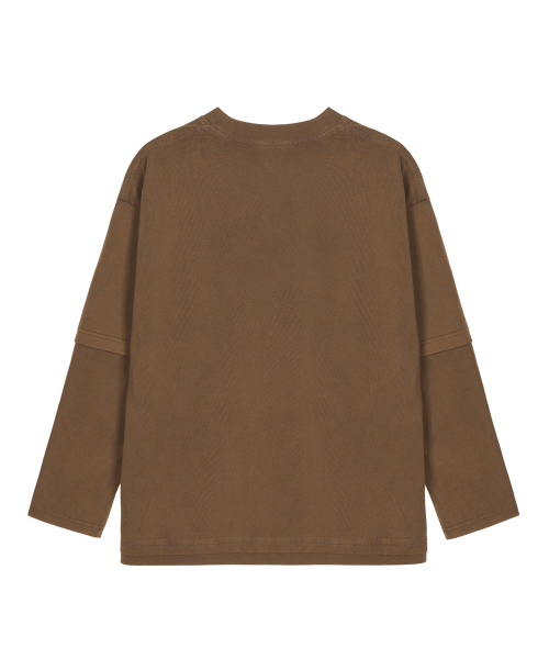 NICK&NICOLE(ニックアンドニコール)の「NICOLE DESTROYED LAYERED LONG SLEEVE TOP_BROWN(Tシャツ/カットソー・レディース・その他・FREE)」の5枚目の写真
