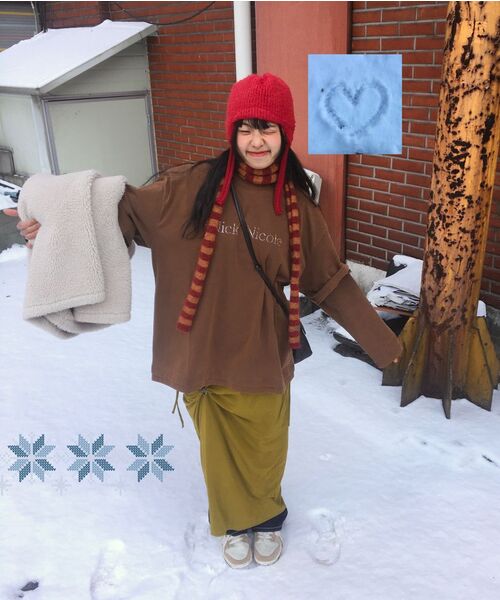 NICK&NICOLE(ニックアンドニコール)の「NICOLE DESTROYED LAYERED LONG SLEEVE TOP_BROWN(Tシャツ/カットソー・レディース・その他・FREE)」の6枚目の写真