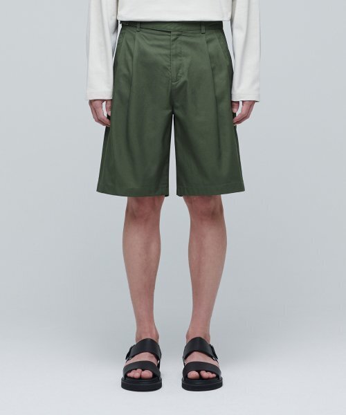 MUSINSA STANDARD（ムシンサスタンダード）の「コットングルカショーツ [カーキ]（その他パンツ・メンズ・その他・30/31/27/28/29/32/33/34/36/38）」の2枚目の写真