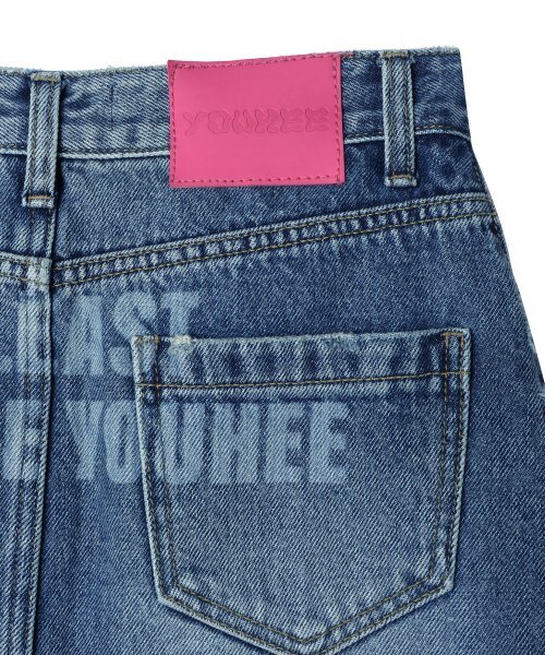 YOUHEE(ユヒ)の「YOUHEE LETTERING DENIM MINI SKIRT BLUE(スカート・レディース・その他・MEDIUM)」の9枚目の写真
