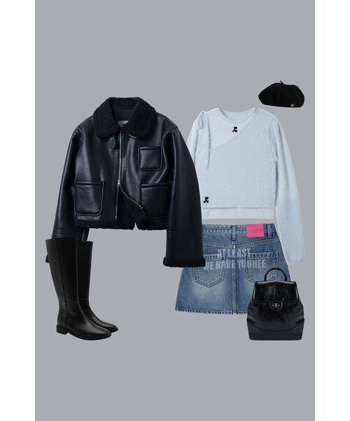 YOUHEE(ユヒ)の「YOUHEE LETTERING DENIM MINI SKIRT BLUE(スカート・レディース・その他・MEDIUM)」の12枚目の写真
