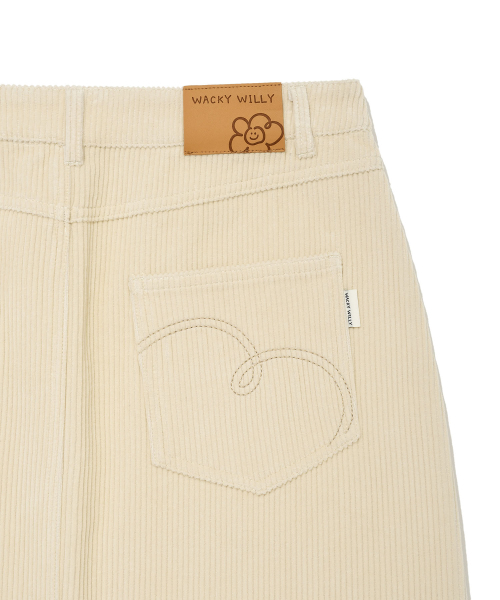 Wacky WiLLy（ワッキーウィリー）の「[25FW] ウィメンズ コーデュロイ ロングスカートクリーム（スカート・レディース・その他・SMALL/MEDIUM）」の6枚目の写真
