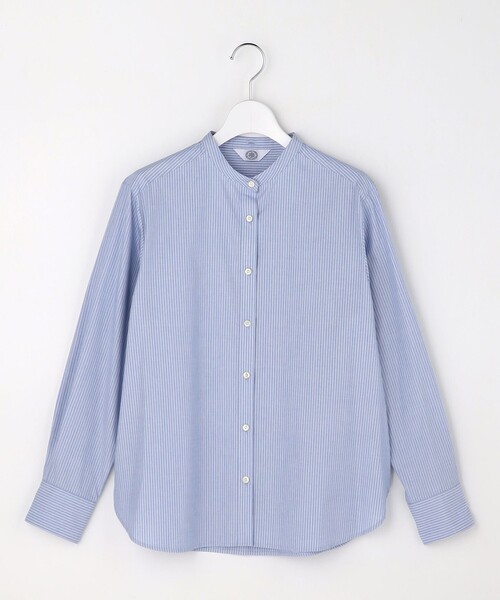 J.PRESS（ジェイプレス）の「【WEB限定カラーあり・2way】エステネージュ TYPEWRITER STRIPE シャツ（シャツ/ブラウス・レディース・ホワイト系/サックスブルー系1/ネイビー系1・11/9）」の10枚目の写真