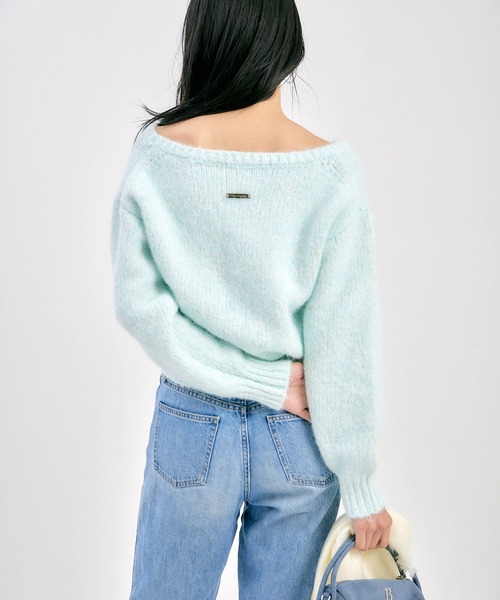 BLUE×PALANG(ブルーパラン)の「OFF SHOULDER BIG KNIT(ニット/セーター・レディース・ライトブルー/ロイヤルブルー/ネイビー/ダルブルー系・FREE)」の12枚目の写真