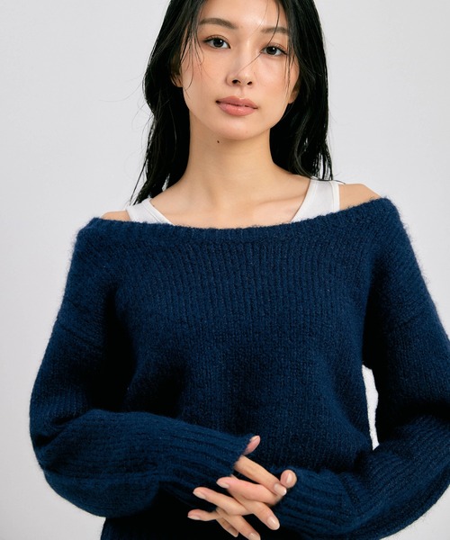 BLUE×PALANG(ブルーパラン)の「OFF SHOULDER BIG KNIT(ニット/セーター・レディース・ライトブルー/ロイヤルブルー/ネイビー/ダルブルー系・FREE)」の19枚目の写真