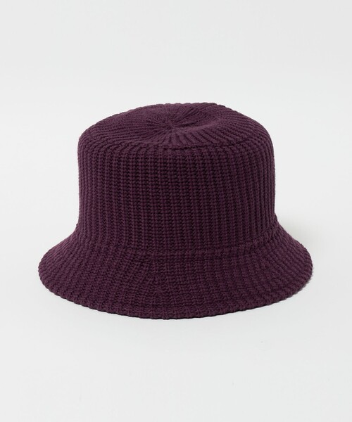 green label relaxing(グリーンレーベルリラクシング)の「GLR ニット バケットハット(ハット・メンズ・ナチュラル/ブラック/ワイン・FREE)」の1枚目の写真