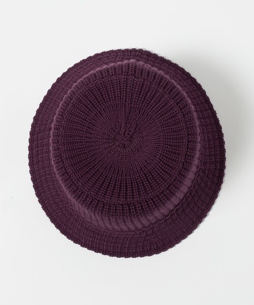 green label relaxing(グリーンレーベルリラクシング)の「GLR ニット バケットハット(ハット・メンズ・ナチュラル/ブラック/ワイン・FREE)」の6枚目の写真