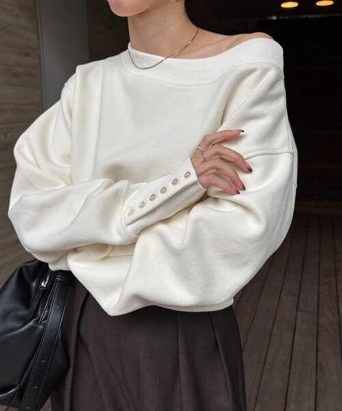 1ポイントボンディングスウェット（Tシャツ/カットソー）｜CAPRICIEUX