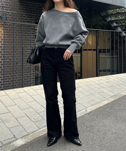 CAPRICIEUX LE'MAGE（カプリシューレマージュ）の「1ポイントボンディングスウェット（Tシャツ/カットソー・レディース・ブラウン/グレー/オフホワイト・FREE）」の12枚目の写真