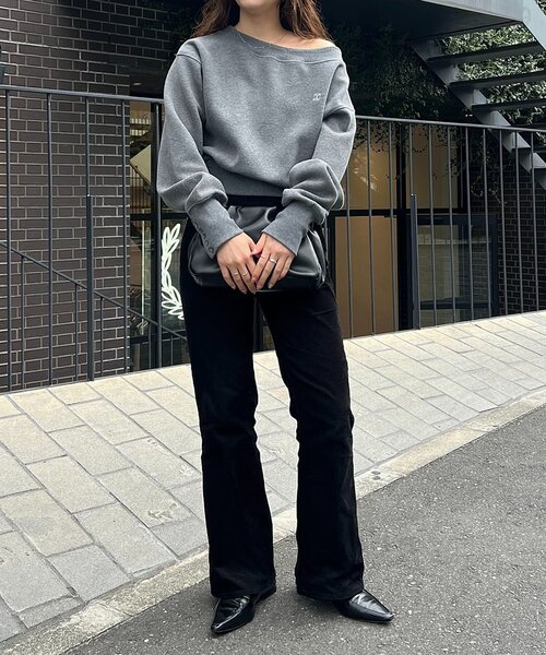 CAPRICIEUX LE'MAGE（カプリシューレマージュ）の「1ポイントボンディングスウェット（Tシャツ/カットソー・レディース・ブラウン/グレー/オフホワイト・FREE）」の13枚目の写真