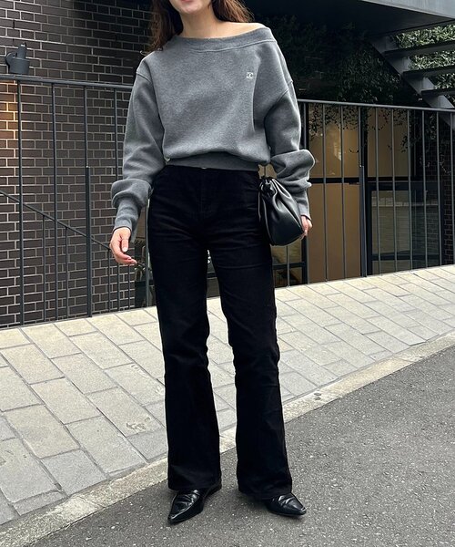 CAPRICIEUX LE'MAGE（カプリシューレマージュ）の「1ポイントボンディングスウェット（Tシャツ/カットソー・レディース・ブラウン/グレー/オフホワイト・FREE）」の17枚目の写真