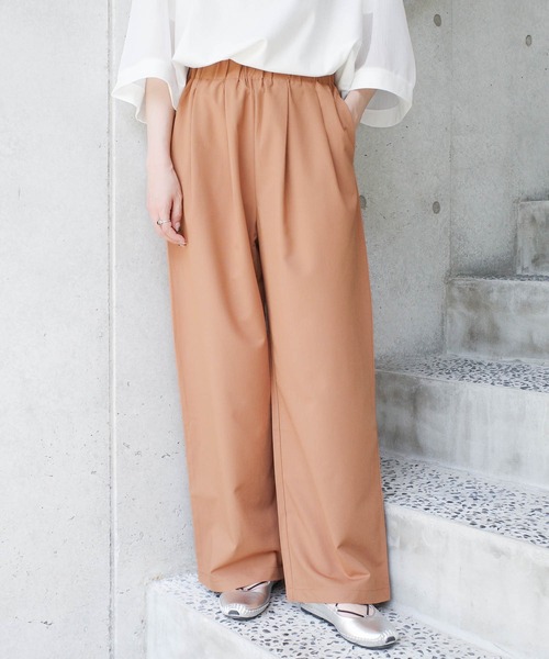 SWITCH BY ARCH(スイッチバイアーチ)の「【W】【it】【ARC】【SWITCH by ARCH】タックウエストストレートパンツ(その他パンツ・レディース・ベージュ/キャメル/ブラック・FREE)」の3枚目の写真
