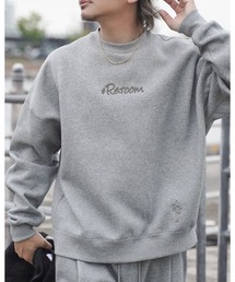 Re:room リルーム メンズ セットアップ ホワイト ワンポイント Re:room（リルーム）の「ナイロンストレッチシリコンワッペンロゴ