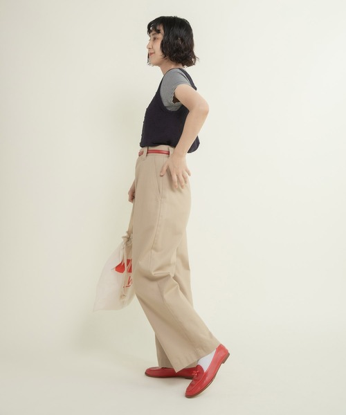 CHILD WOMAN（チャイルドウーマン）の「つぶつぶ編みスクエアネックベスト（ベスト・レディース・ネイビー/アイボリー/グリーン/サックスブルー・FREE）」の9枚目の写真