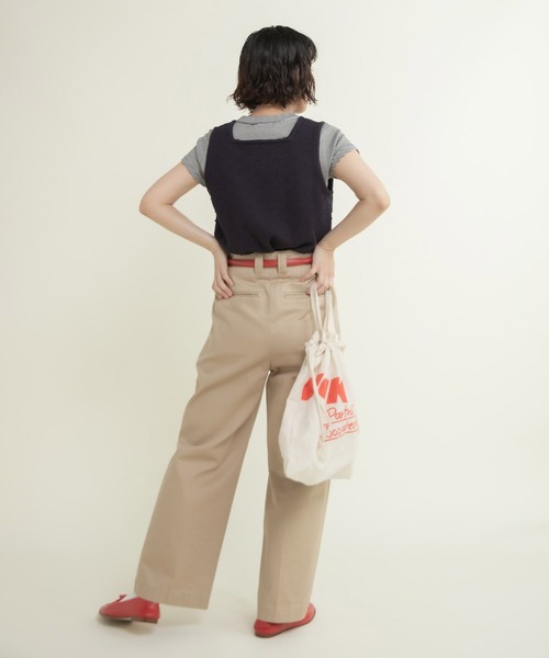 CHILD WOMAN（チャイルドウーマン）の「つぶつぶ編みスクエアネックベスト（ベスト・レディース・ネイビー/アイボリー/グリーン/サックスブルー・FREE）」の10枚目の写真