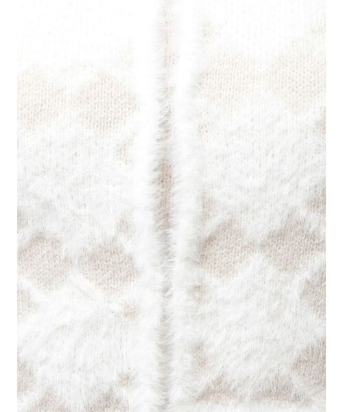 GYDA（ジェイダ）の「Argyll patternミニシャギーニットカーディガン（カーディガン/ボレロ・レディース・ブラック/オフホワイト・FREE）」の21枚目の写真