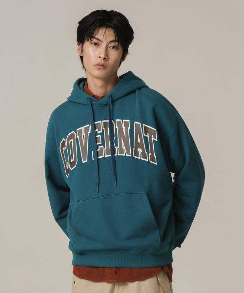 COVERNAT(カバーナット)の「アーチロゴドロップフィットフードパーカーターコイズ(パーカー・レディース・その他・SMALL/MEDIUM/LARGE)」の1枚目の写真