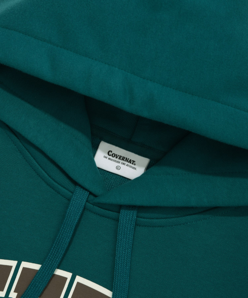 COVERNAT(カバーナット)の「アーチロゴドロップフィットフードパーカーターコイズ(パーカー・レディース・その他・SMALL/MEDIUM/LARGE)」の4枚目の写真