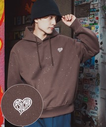 SIDEWAY STANCE（サイドウェイスタンス）の「【SIDEWAY STANCE】ラメ 裏起毛 ロゴプリント＆ワンポイント刺しゅう プルパーカー（パーカー）」