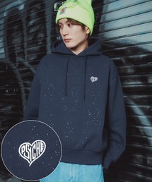 SIDEWAY STANCE（サイドウェイスタンス）の「【SIDEWAY STANCE】ラメ 裏起毛 ロゴプリント＆ワンポイント刺しゅう プルパーカー（パーカー）」