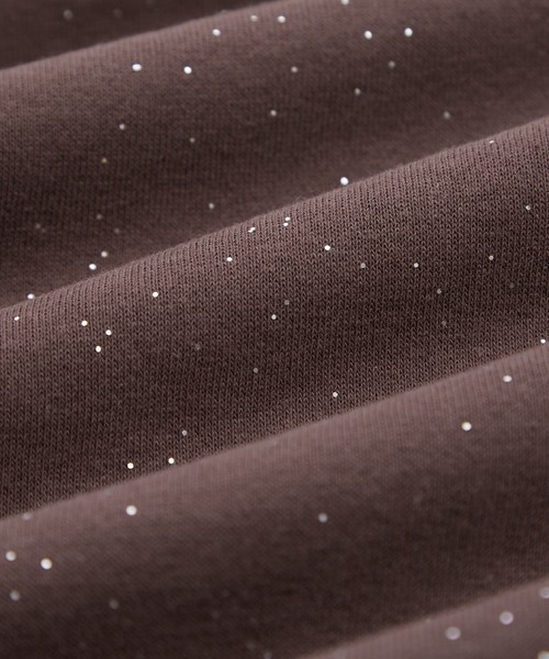 SIDEWAY STANCE（サイドウェイスタンス）の「【SIDEWAY STANCE】ラメ 裏起毛 ロゴプリント＆ワンポイント刺しゅう プルパーカー（パーカー・メンズ・ネイビー系/ブラウン系/ネイビー/ブラウン/ブラック/ブラック系・LARGE/MEDIUM）」の9枚目の写真