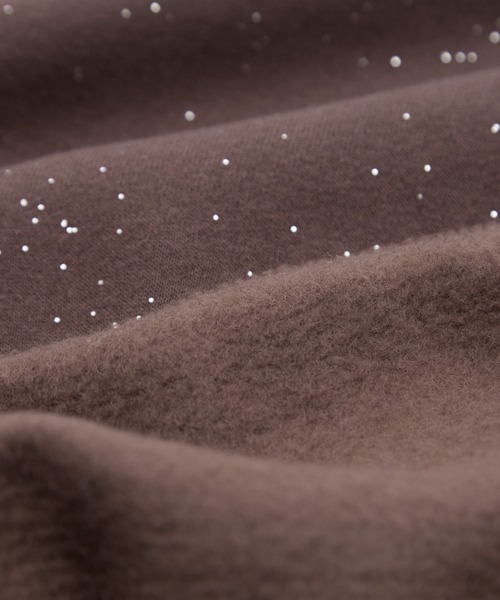 SIDEWAY STANCE（サイドウェイスタンス）の「【SIDEWAY STANCE】ラメ 裏起毛 ロゴプリント＆ワンポイント刺しゅう プルパーカー（パーカー・メンズ・ネイビー系/ブラウン系/ネイビー/ブラウン/ブラック/ブラック系・LARGE/MEDIUM）」の11枚目の写真