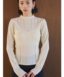 AIC.（エーアイシー）の「ビスチェデザイン透かし編みトップス（ニット/セーター）」
