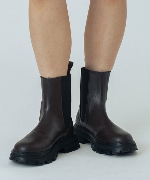 STILMODA（スティルモーダ）の「(STILMODA)VOLUME SOLE SIDE GORE SHORT BOOTS（ブーツ・レディース・ブラウン/ブラック・39/37/36/38）」の7枚目の写真