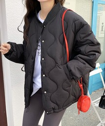 ドロストノーカラーキルティングジャケット