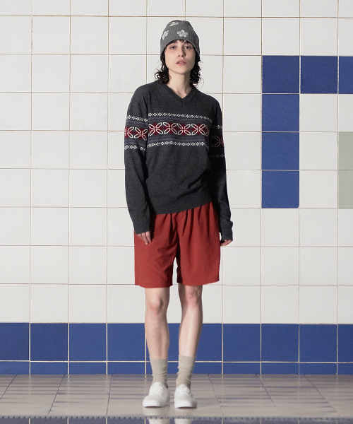 UNALLOYED(アナロイド)の「クローバーアーガイルVネックニット / チャコール(ニット/セーター・メンズ・その他・LARGE/MEDIUM)」の4枚目の写真