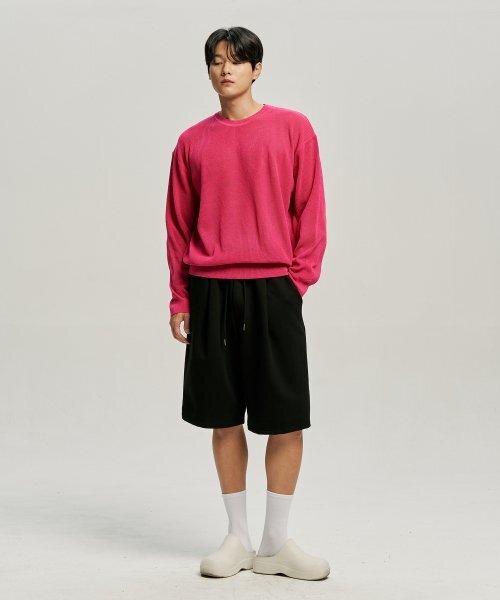 MOO（エムオーオー）の「ワンタックバミューダスウェットショートパンツ - ブラック（その他パンツ・レディース・その他・MEDIUM/SMALL/LARGE）」の2枚目の写真