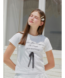 LACE RIBBON T-SHIRT_WHITE