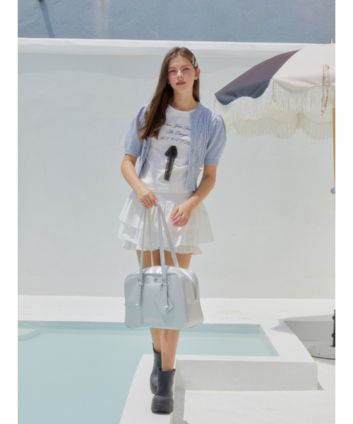 ANOETIC(アノエティック)の「LACE RIBBON T-SHIRT_WHITE(Tシャツ/カットソー・レディース・ホワイト・FREE)」の5枚目の写真