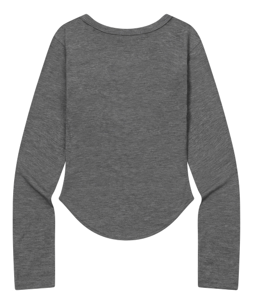 MUCENT（ムセント）の「ラブリッツミニハートロゴUネックロングスリーブTシャツ（4カラー）（Tシャツ/カットソー・レディース・ホワイト/ブラック/グレー/チャコール・FREE）」の14枚目の写真