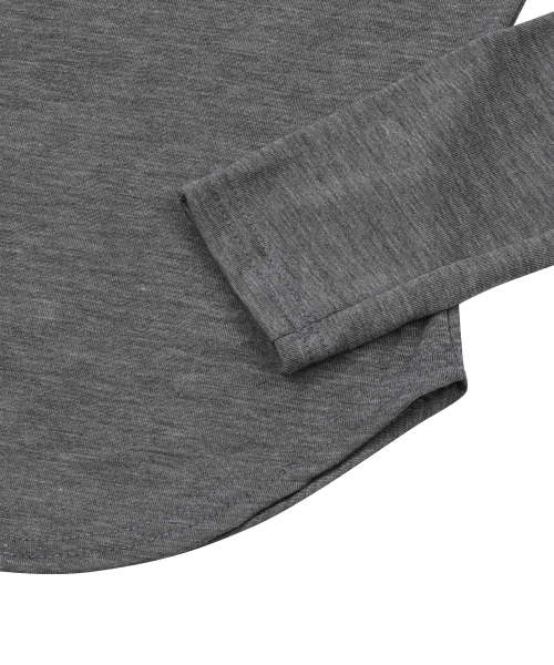 MUCENT（ムセント）の「ラブリッツミニハートロゴUネックロングスリーブTシャツ（4カラー）（Tシャツ/カットソー・レディース・ホワイト/ブラック/グレー/チャコール・FREE）」の16枚目の写真