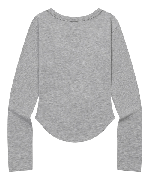 MUCENT（ムセント）の「ラブリッツミニハートロゴUネックロングスリーブTシャツ（4カラー）（Tシャツ/カットソー・レディース・ホワイト/ブラック/グレー/チャコール・FREE）」の18枚目の写真