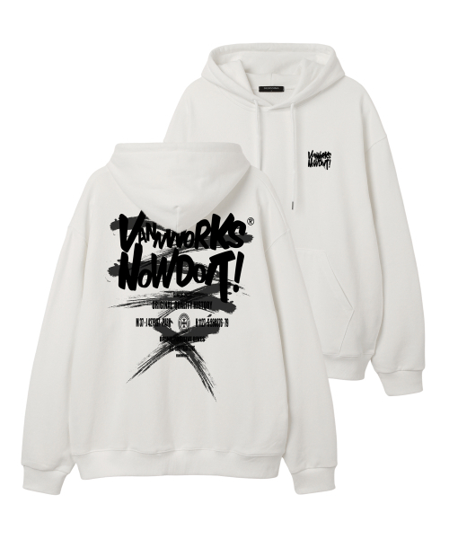 VANNWORKS(バンワークス)の「DO IT PAINTING フードパーカー (VLS0219) ホワイト(パーカー・レディース・その他・LARGE/X-LARGE)」の1枚目の写真