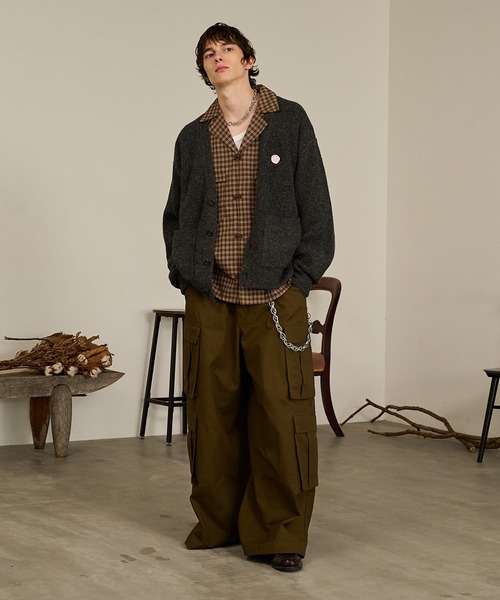 Forte(フォルテ)(フォルテ)の「Double Pocket Cargo Pants/ダブルポケットカーゴパンツ(カーゴパンツ・メンズ・ブラック/カーキ・MEDIUM/LARGE)」の6枚目の写真